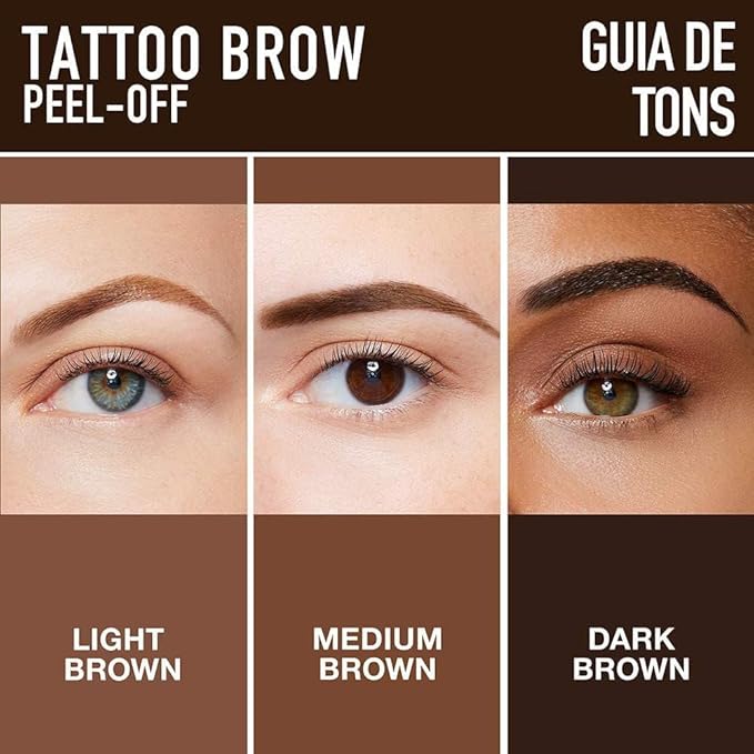 Auréva™ | Easy Peel-Off Eyebrow Sweatproof, Brown Tattoo Tint
