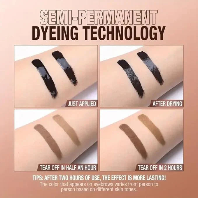Auréva™ | Easy Peel-Off Eyebrow Sweatproof, Brown Tattoo Tint